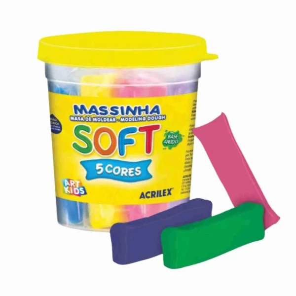 Massinha De Modelar Soft Com 5 Cores Sortidas 325g Acrilex
