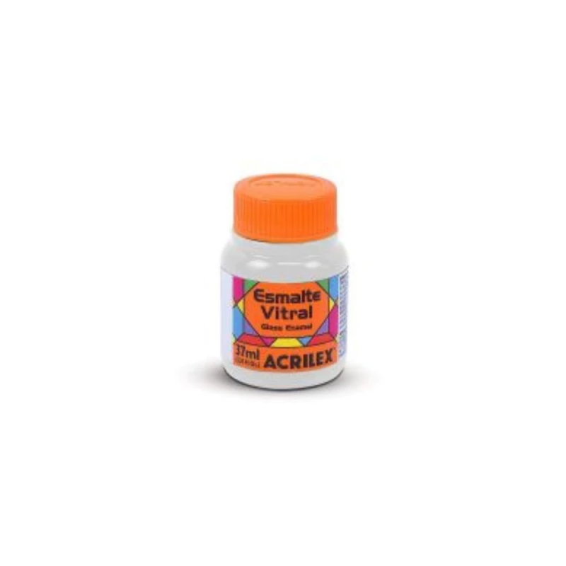 Tinta Esmalte Vitral Branco 37ml Acrilex