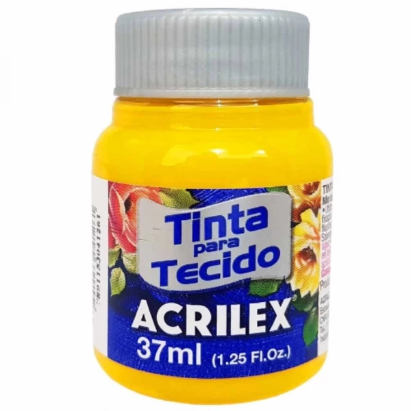 Tinta De Tecido Amarelo 505 37ml Acrilex