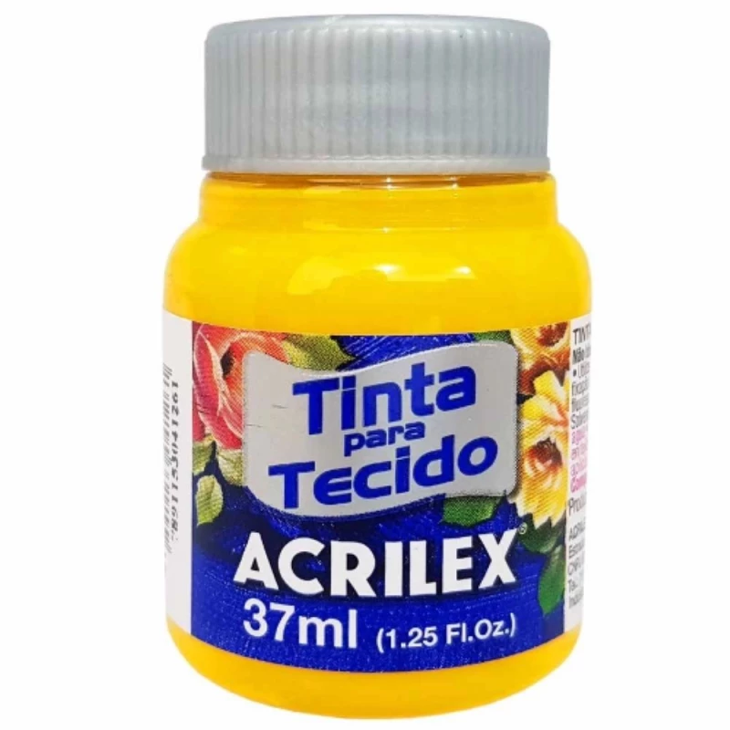 Tinta De Tecido Amarelo 505 37ml Acrilex