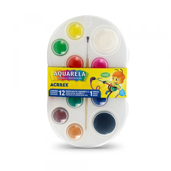 Aquarela 12 Cores Acrilex