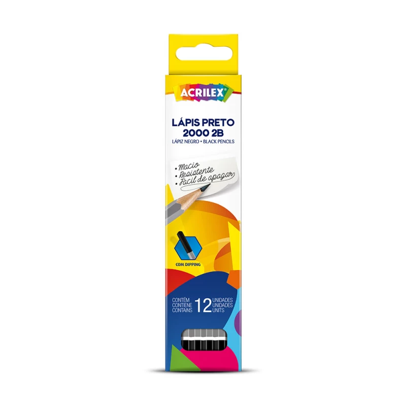Lapis Preto 2B Com 12 Acrilex
