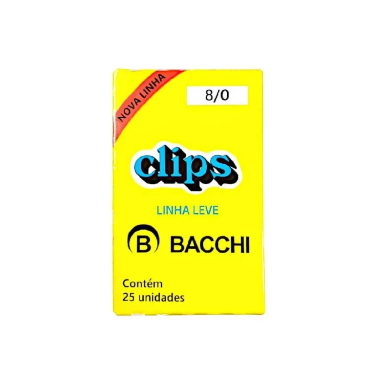 Clips 8/0 Com 25 Unidades Bacchi