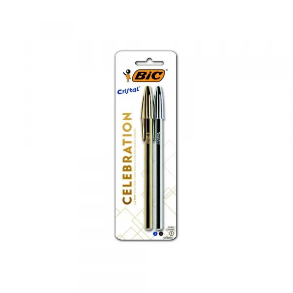 Caneta Celebration Com 2 Unidades Azul e Preta Bic