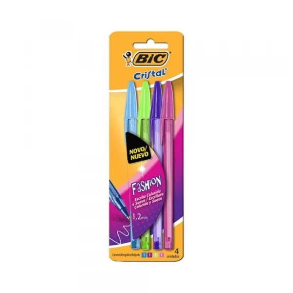 Caneta Esferografica Fashion 1.2mm Com 4 Cores Bic