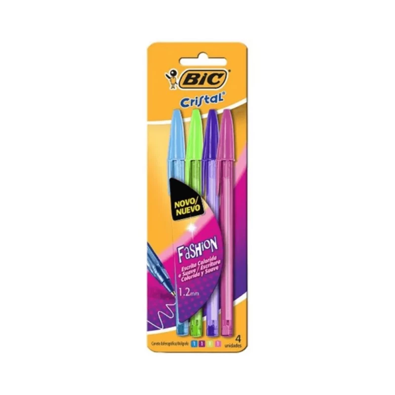 Caneta Esferografica Fashion 1.2mm Com 4 Cores Bic