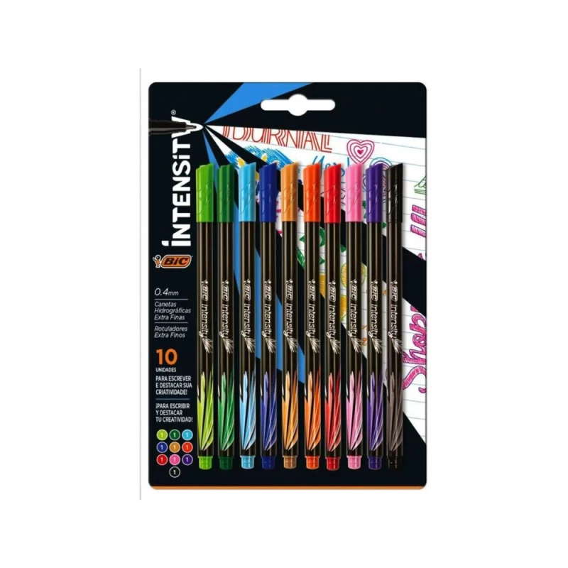 Caneta Intensity Sortida 0.4mm Com 10 Unidades Bic