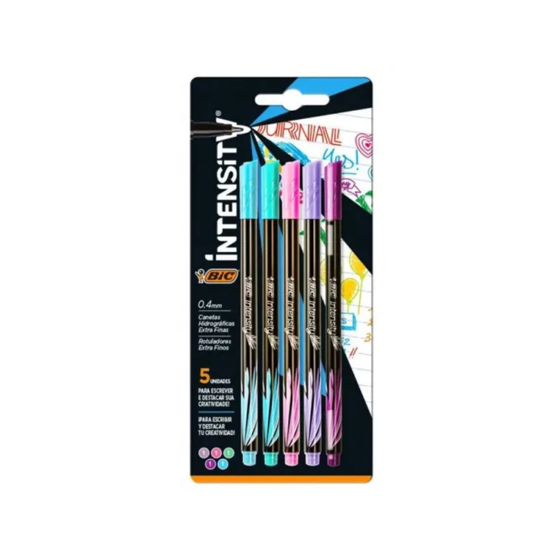 Caneta Intensity Sortida 0.4mm Com 5 Unidades Bic