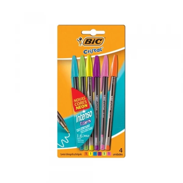 Caneta Esferografica Intenso Fashion Com 6 Cores Bic