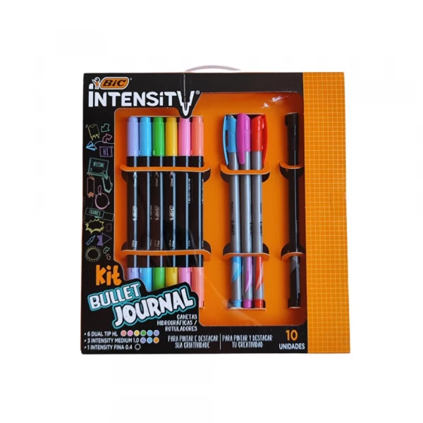 Caneta Kit Bullet Journal 10 Unidades Intensity Bic