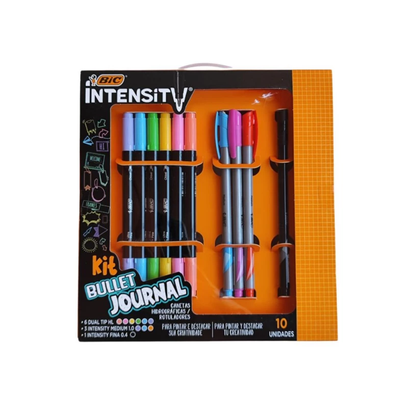 Caneta Kit Bullet Journal 10 Unidades Intensity Bic