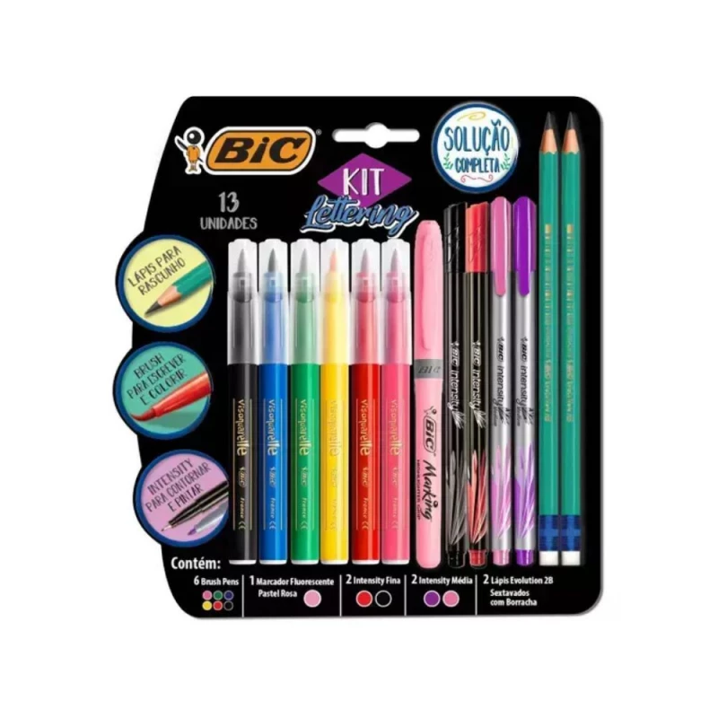 Kit Lettering 13 Unidades Bic