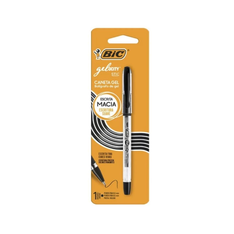 Caneta Gel Gelocity 0.5mm Preta Bic