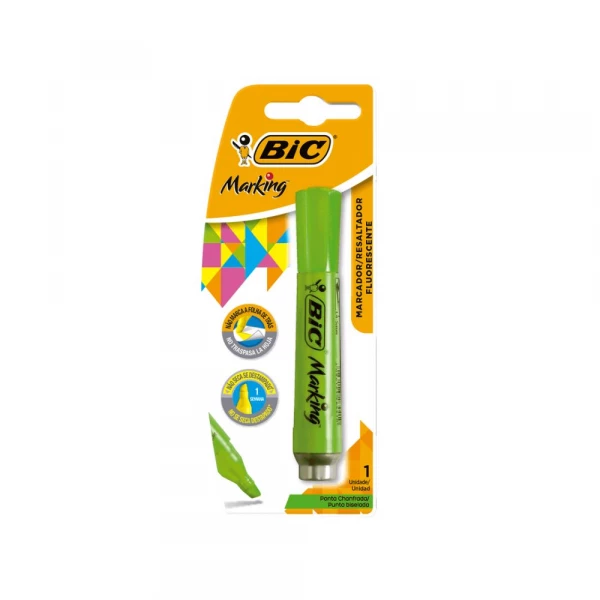 Marcador De Texto Fluorescente Verde Bic