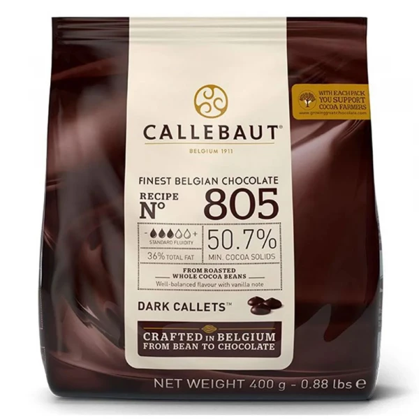 Chocolate Belga Em Gotas Amargo 805 400g Callebaut