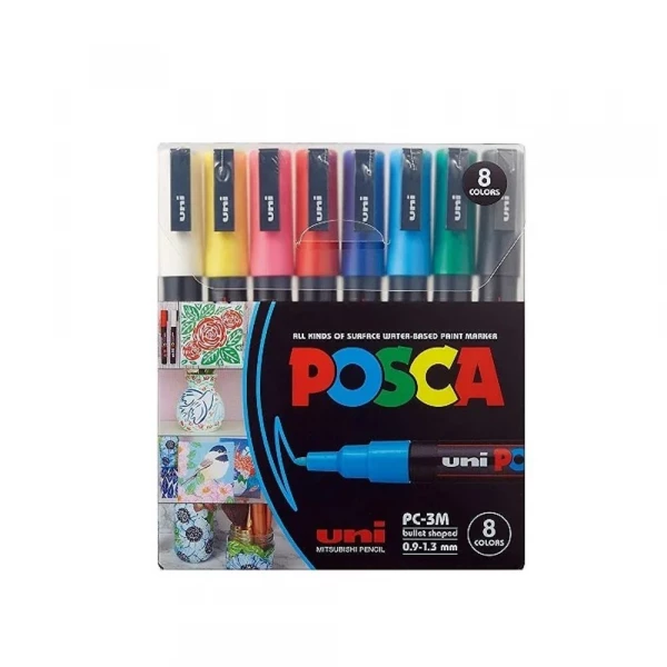 Caneta Posca PC-3M Estojo Com 8