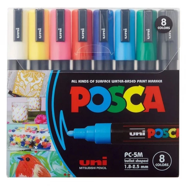 Caneta Posca PC-5M Estojo Com 8