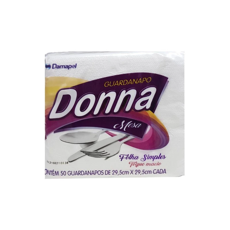 Guardanapo Com 50 Unidades 29x29cm Donna
