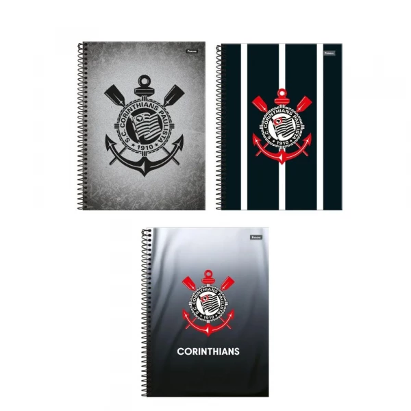 Caderno Corinthians 160 Folhas Foroni