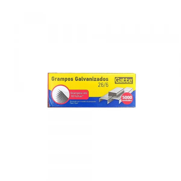 Grampo Galvanizados 26/6 Gatte