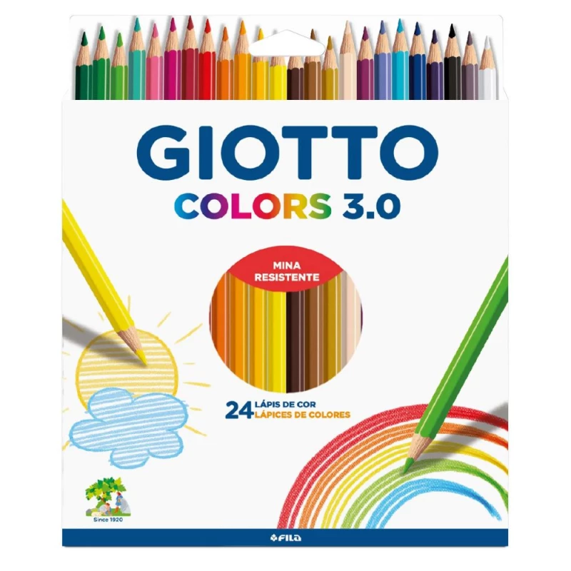 Lapis De Cor Com 24 Cores Giotto