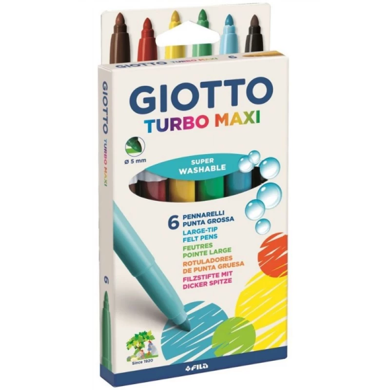 Caneta Hidrografica Turbo Com 6 Cores Giotto