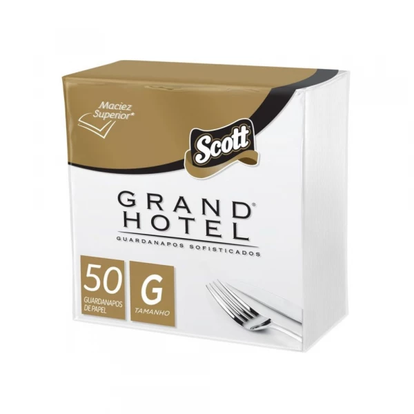 Guardanapo Folha Dupla Com 50 Unidades 31x32cm Grand Hotel