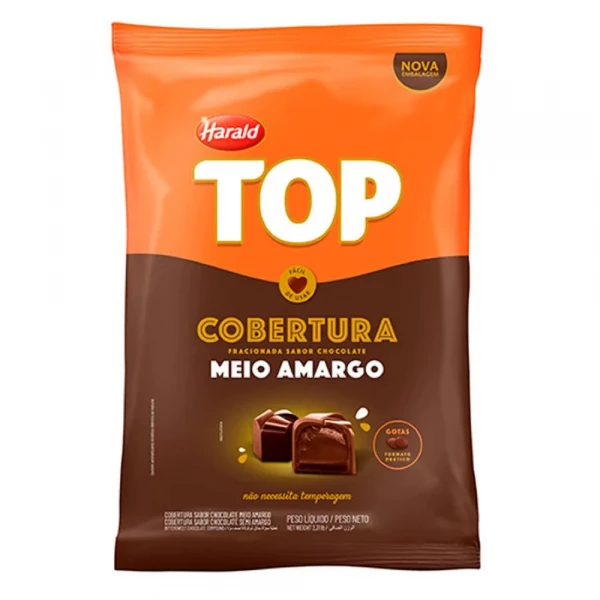 Chocolate Em Gotas Meio Amargo 1Kg Top Harald