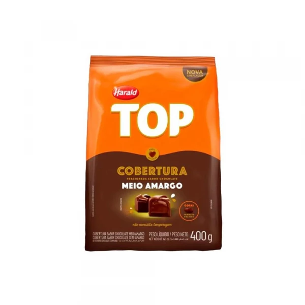 Chocolate Em Gotas Meio Amargo 400g Top Harald