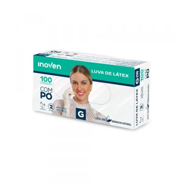 Luva De Latex G Com Po 100 Unidades Inoven