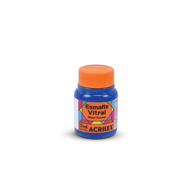 Tinta Esmalte Vitral Azul 37ml Acrilex