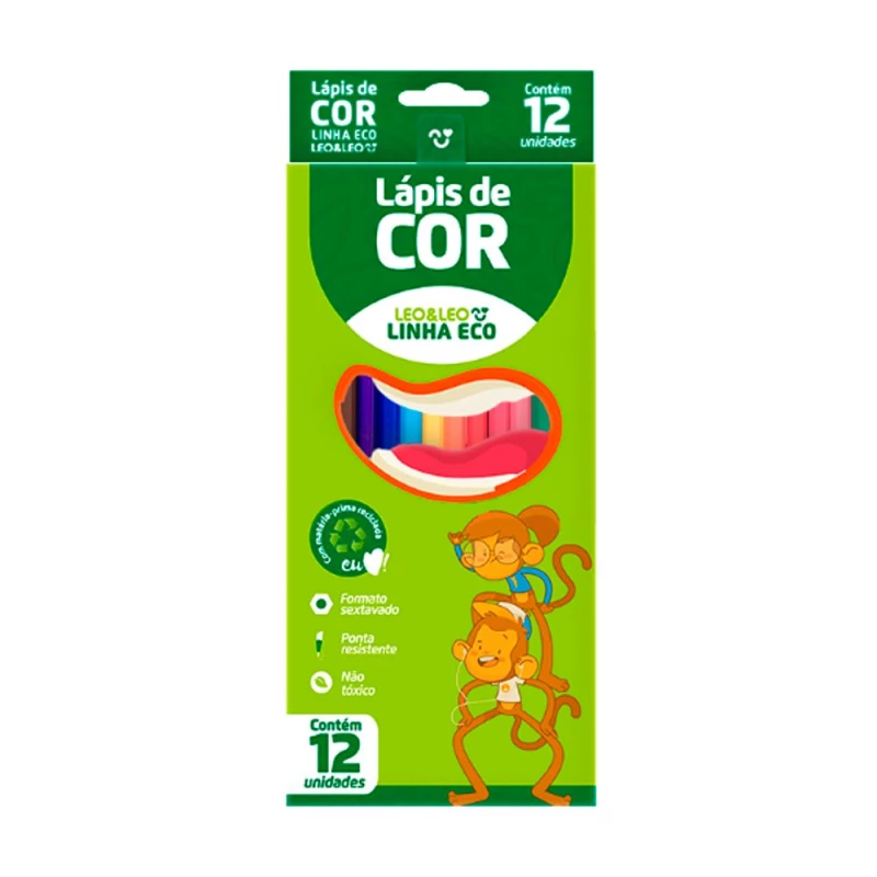 Lapis De Cor Eco Com 12 Cores Leo & Leo