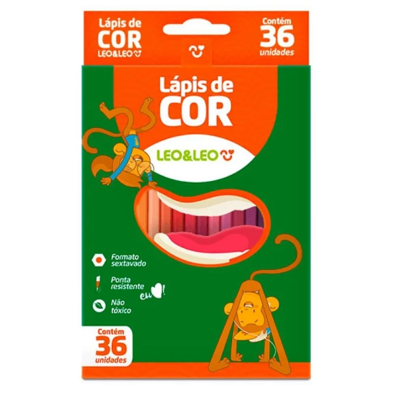 Lapis De Cor Com 36 Cores Leo & Leo