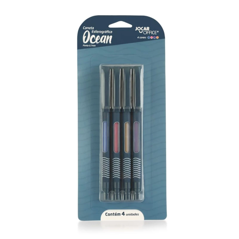 Caneta Esferografica Ocean Com 4 Cores Leo & Leo