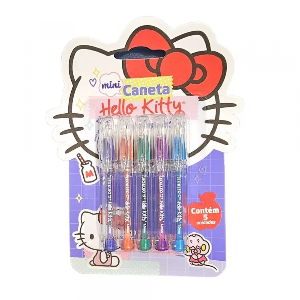 Mini Caneta Hello Kitty Com 5 Cores Leo & Leo 