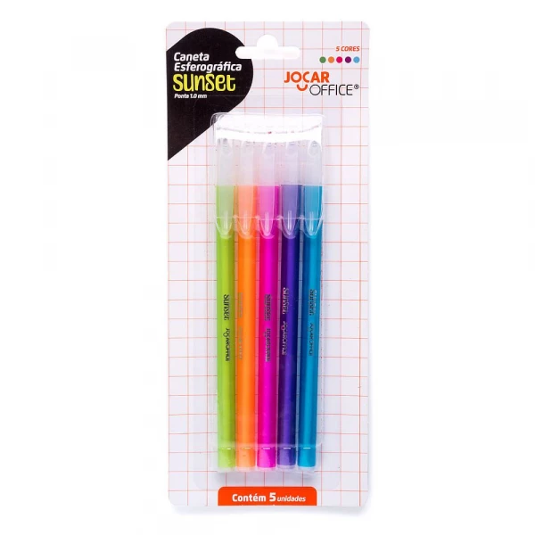 Caneta Esferografica Sunset Com 5 Cores Leo & Leo