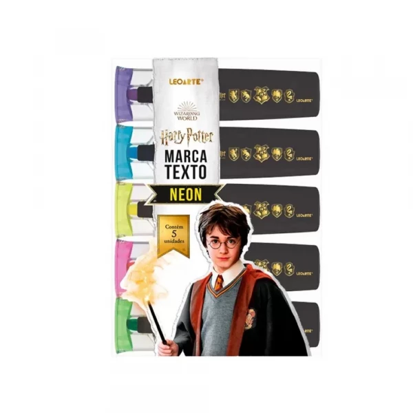 Marca Texto Neon Harry Potter Com 5 Cores Leo & Leo