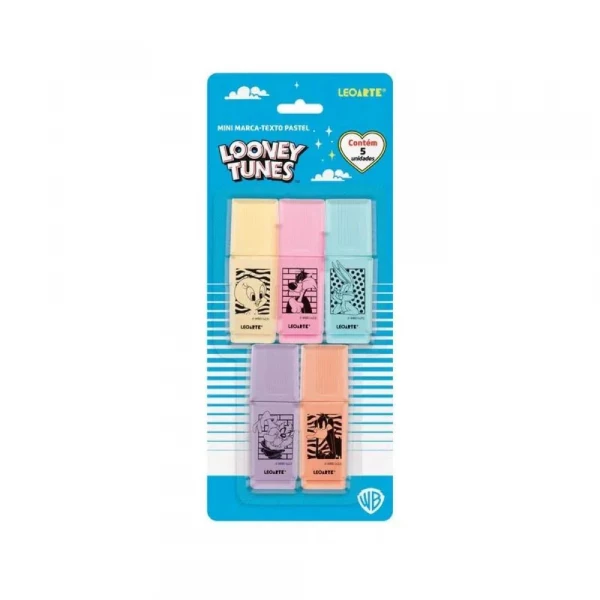 Marca Texto Looney Tunes Com 5 Cores Leo & Leo