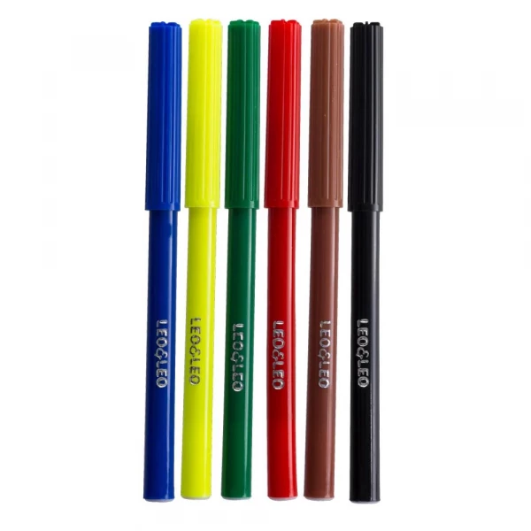 Caneta Hidrografica Plus Com 6 Cores Leo & Leo