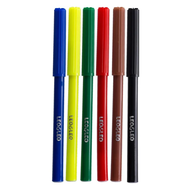 Caneta Hidrografica Plus Com 6 Cores Leo & Leo