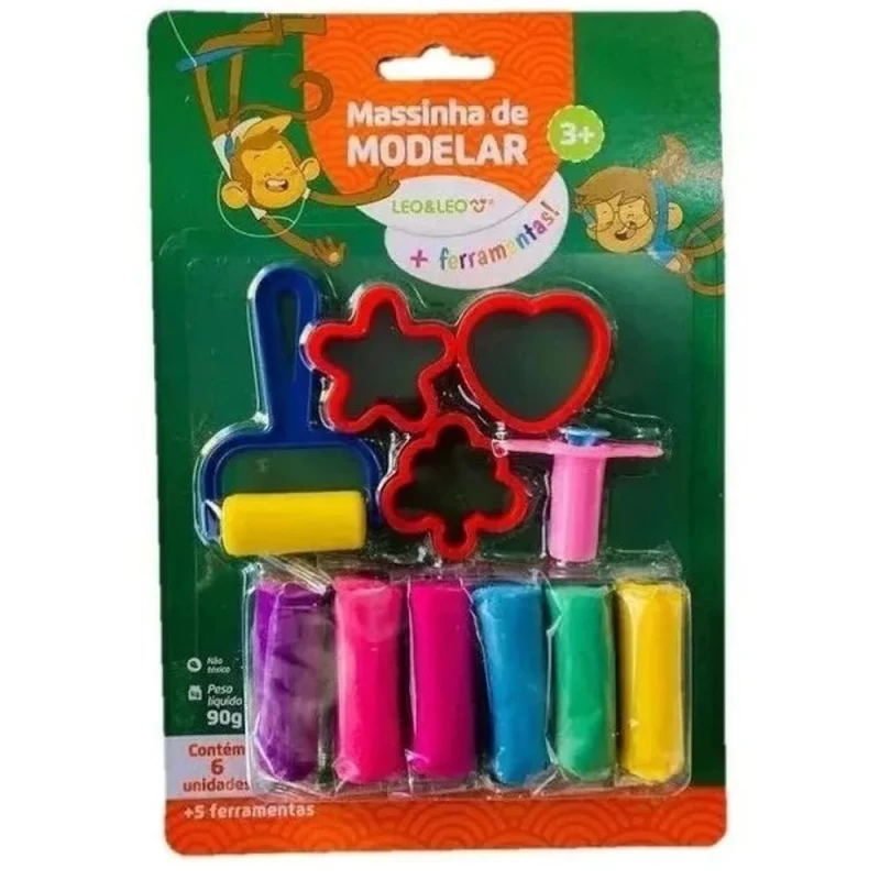 Kit Massinha De Modelar Com 6 Cores Leo & Leo 