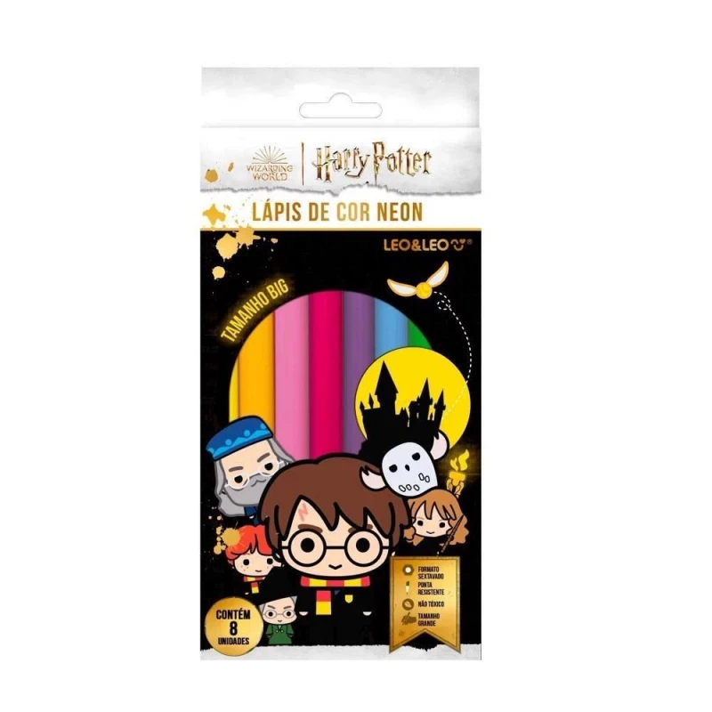 Lapis De Cor Big Com 8 Cores Harry Potter Leo & Leo