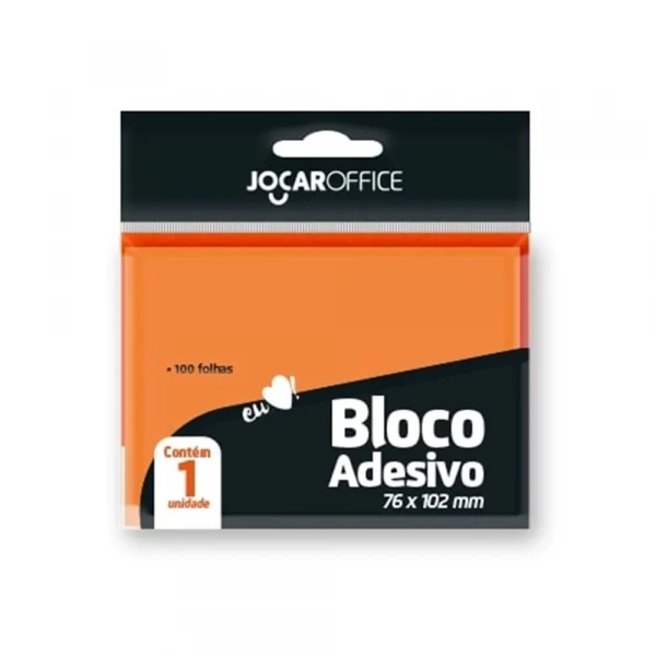 Bloco Adesivo Laranja Neon 76mmx102mm Leo & Leo