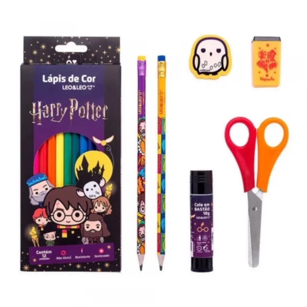 Kit Escolar Harry Potter Com 7 Itens Leo & Leo