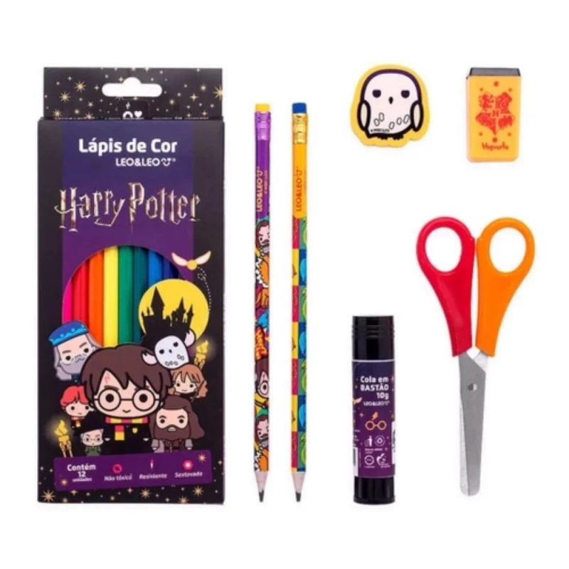 Kit Escolar Harry Potter Com 7 Itens Leo & Leo