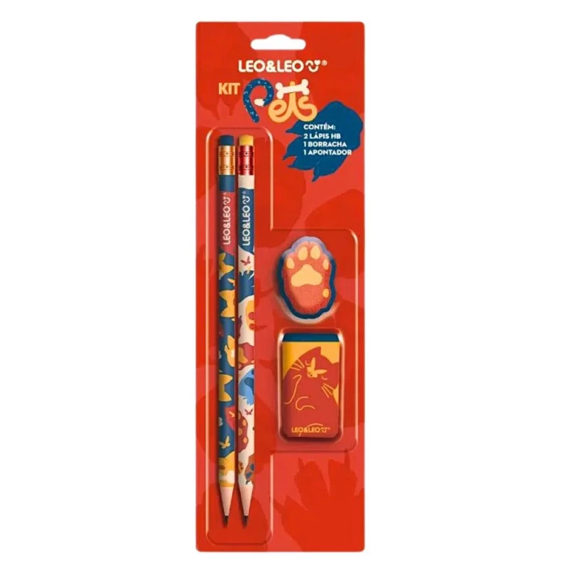 Kit Escolar Pets Leo & Leo