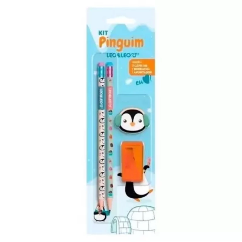 Kit Escolar Pinguim Leo & Leo