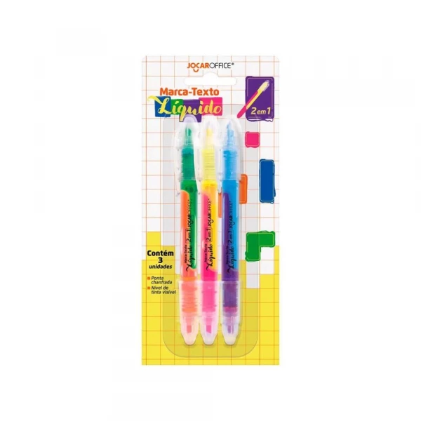 Marca Texto Liquido 2 Em 1 Com 6 Cores Leo & Leo