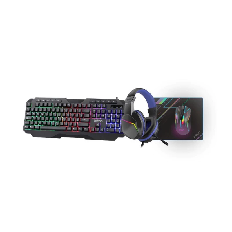 Combo Need Gamer 4 Em 1 Teclado/Mouse/Headset/Mouse Pad  Letron Leo & Leo