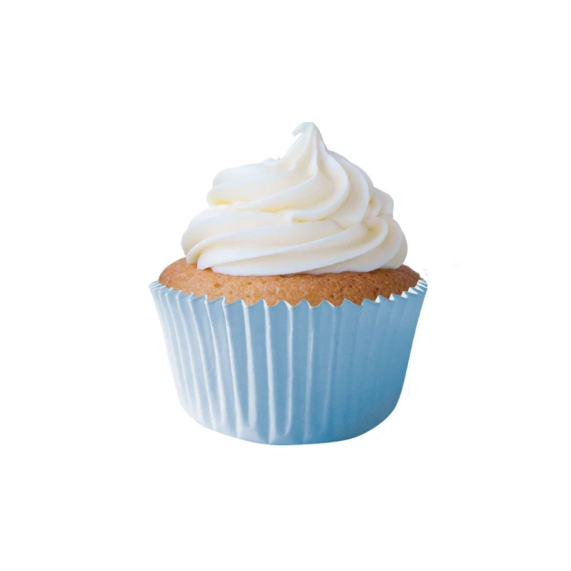 Forma Para Cupcake N0 Azul Bebe Com 45 Unidades Mago
